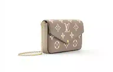 Louis Vuitton Pochette Félicie Elephant Grey Milk White