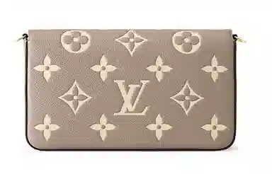 Louis Vuitton Pochette Félicie Elephant Grey Milk White