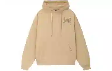 木村三社 火焰字母印花宽松连帽套头长袖卫衣 男女同款