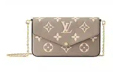 Louis Vuitton Pochette Félicie Elephant Grey Milk White