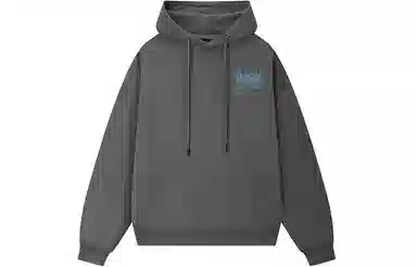 木村三社 火焰字母印花宽松连帽套头长袖卫衣 男女同款