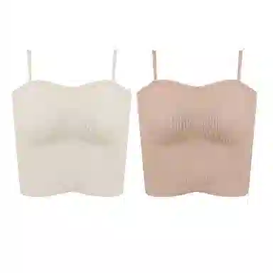 内在密码细吊带背心女单穿内搭美背打底自带胸垫免穿文胸一体外穿防走光内衣两件装