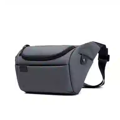 北极猎人 时尚大容量日常出行 涤纶 单肩包胸包腰包 常规 男款 黑色/灰色