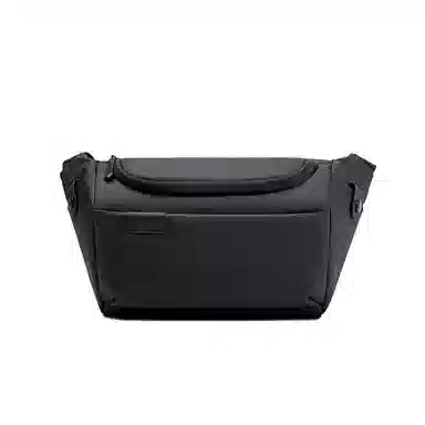 北极猎人 时尚大容量日常出行 涤纶 单肩包胸包腰包 常规 男款 黑色/灰色