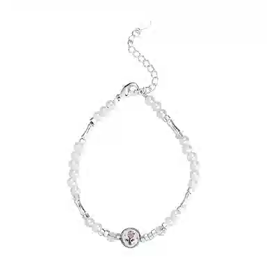 饰伴 郁金香 森系法式甜美小众 竹节 铜 贝珠 手链 女款