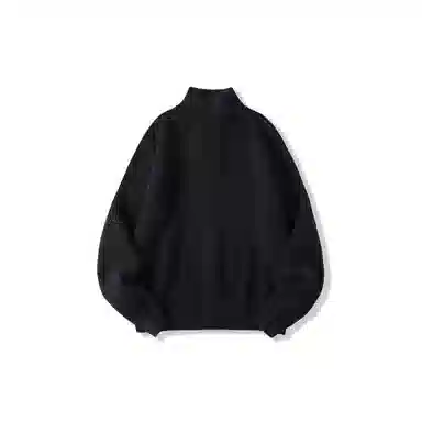 我是大卫 单排扣翻领简约基础韩版纯色百搭针织衫 男女同款