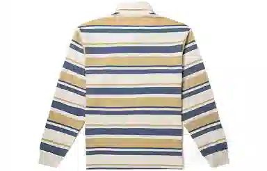 Vans Striped Long Sleeve Polo Shirt Off White