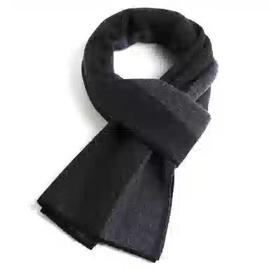 玖纪 高档商务拼色加厚保暖 羊绒 绒线围巾 男款