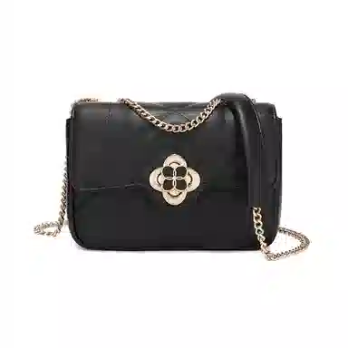 稻草人 百搭洋气小众通勤 聚氨酯 小方包链条包单肩斜挎包 常规 女款 黑色/米白/杏驼色