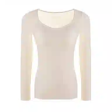 内在密码 赫本领保暖内衣女秋冬免穿文胸聚拢内搭外穿打底衫上衣 女款