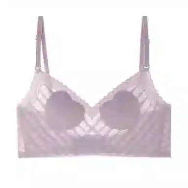 内在密码 薄款兔耳杯内衣女大胸显小聚拢无痕软支撑防下垂蕾丝文胸