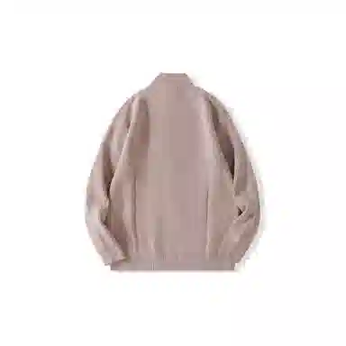 我是大卫 高级感拉链半开襟宽松百搭基础套头针织衫 男女同款