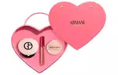 阿玛尼 限定裸粉气垫套装 修饰肤色 唇釉+气垫