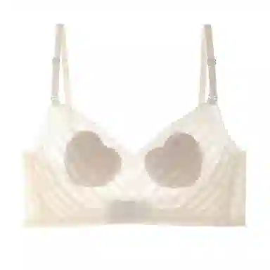 内在密码 薄款兔耳杯内衣女大胸显小聚拢无痕软支撑防下垂蕾丝文胸