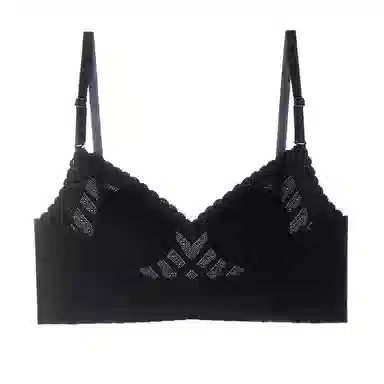 内在密码 薄款兔耳杯内衣女大胸显小聚拢无痕软支撑防下垂蕾丝文胸