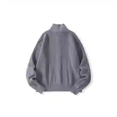 我是大卫 单排扣翻领简约基础韩版纯色百搭针织衫 男女同款