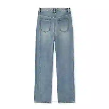 森马 阔腿抓绒长裤牛仔裤 女款