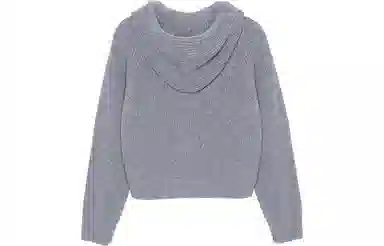 CELINE Logo Wool Hoodie Gray