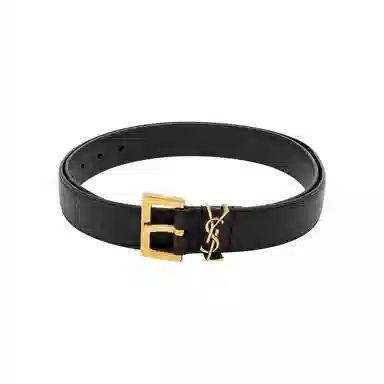 Saint Laurent YSL Logo Calfskin Belt