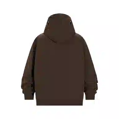KAKAZZY Vintage Embroidered Hoodie Brown