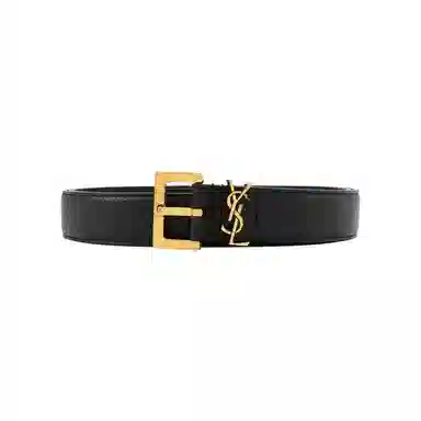 Saint Laurent YSL Logo Calfskin Belt