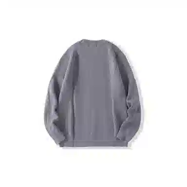 我是大卫 纯色圆领慵懒风简约韩系百搭宽松长袖针织衫 男女同款