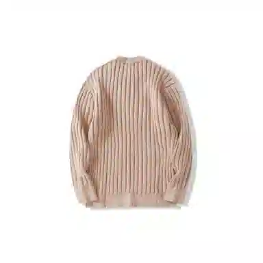 我是大卫 纹理感圆领基础款韩版套头针织衫 男女同款