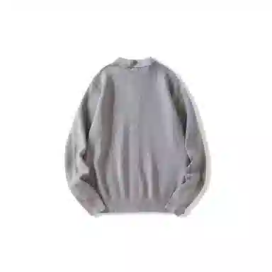 我是大卫 韩版单排扣慵懒风个性开衫纯色针织衫 男女同款