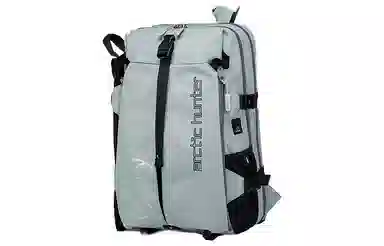 北极猎人 多功能运动收纳男大容量学生拉链搭扣开合 锦纶 篮球包足球健身包训练包书包背包双肩包 大号 男款 黑色/灰色/蓝色