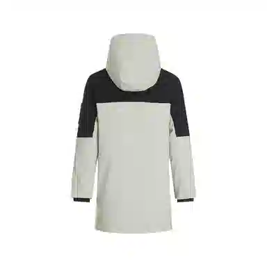 鸭鸭 加厚保暖撞色拼接休闲宽松中长款连帽暗黑羽绒服 男款