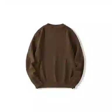 我是大卫 韩版单排扣慵懒风个性开衫纯色针织衫 男女同款