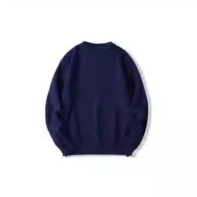 我是大卫 韩版单排扣慵懒风个性开衫纯色针织衫 男女同款