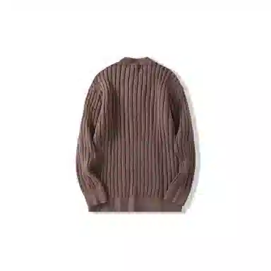 我是大卫 纹理感圆领基础款韩版套头针织衫 男女同款