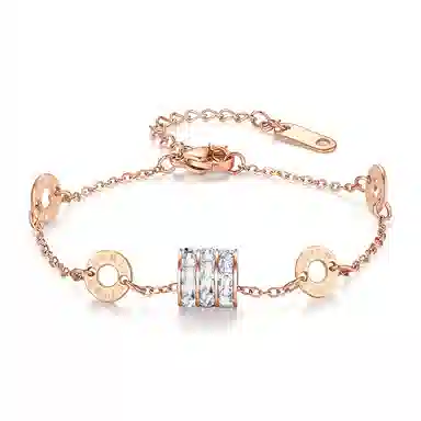 饰伴 纤细小腰罗马数字 双蝶戴高级设计感轻奢气质小众新款 手链 女款