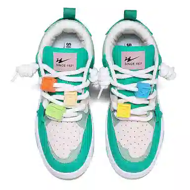 双星八特 鸳鸯拼接复古增高礼盒休闲舒适潮流百搭加绒 防滑耐磨 低帮 板鞋 男女同款