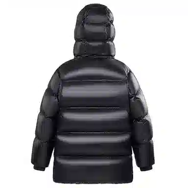 高梵 童装 黑金儿童羽绒服小火山系列 休闲纯色连帽短款长袖羽绒服 男童女童 黑色
