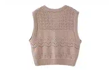 花栗鼠小姐 小个子休闲叠穿单排扣马甲 女款