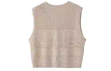 花栗鼠小姐 小个子休闲叠穿单排扣马甲 女款