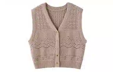 花栗鼠小姐 小个子休闲叠穿单排扣马甲 女款