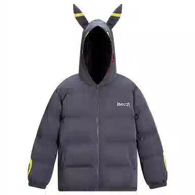 KAKAZZY Hooded Puffer Jacket Dark Grey
