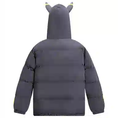 KAKAZZY Hooded Puffer Jacket Dark Grey