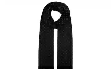 Louis Vuitton Monogram Scarf Black