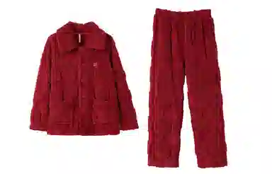 安之伴 锁温保暖宽松休闲秋冬睡衣灯笼纹加绒加厚家居套装 男款