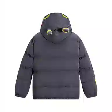 KAKAZZY Hooded Puffer Jacket Dark Grey