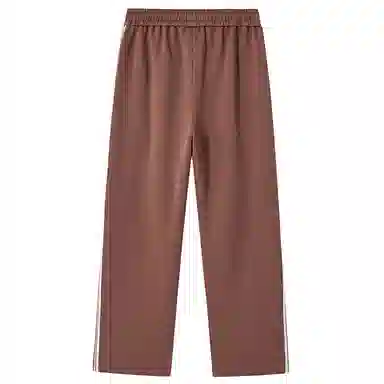 星际者 品牌标志拼接条纹直筒运动休闲裤 男女同款