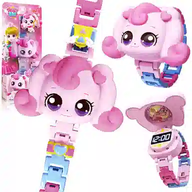 奇妙萌可 爱心萌可 电子发光手表创意 玩具