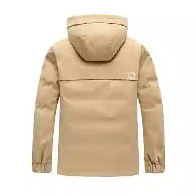 鸭鸭 山系户外加厚保暖多口袋工装风休闲宽松连帽套头羽绒服 男女同款