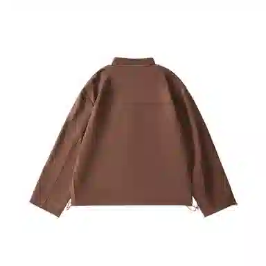 我是大卫 简约基础款纯色外套宽松高级感拉链开衫卫衣 男女同款