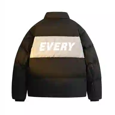 鸭鸭 新年战袍加厚保暖鸭绒字母休闲宽松无性别立领羽绒服 男女同款