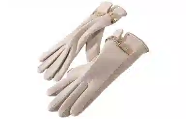 优幽兰 纯色保暖 防风防寒骑车实用旅游保暖开车通勤电瓶车 百搭韩版护手闺蜜同款穿搭 羊毛 涤纶 绒线手套 女款